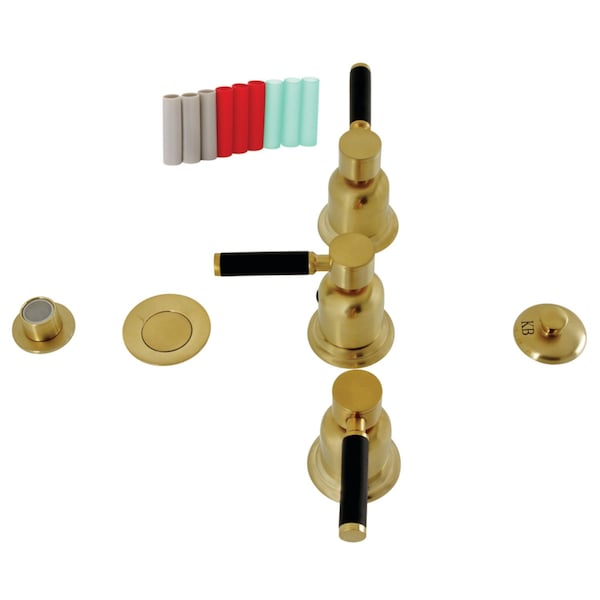 ThreeHandle Bidet Faucet, Brushed Brass